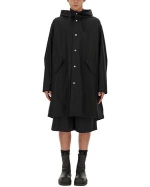 Jil Sander Hooded Cotton Parka - Black