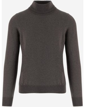 Tagliatore Wool Turtle Neck Jumper - Grey