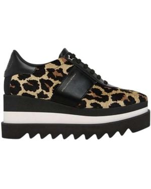 Stella McCartney Elyse Alter Mat Wedge in Shaggy Deer - Schwarz