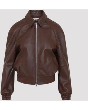 Celine Lamb Leather Jacket - Brown