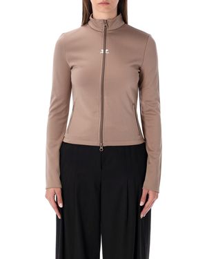 Courreges Courregès Courrèges Jersey Zip Jacket - Black