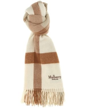 Mulberry Check Sjaal - Naturel