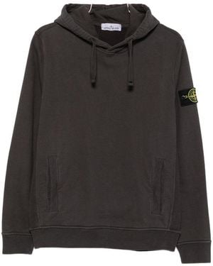 Stone Island Cotton Hoodie - Black