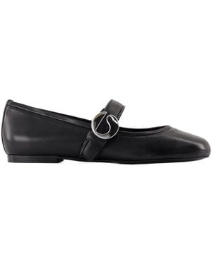 Coperni Ballerinas de cinturón Cuero negro