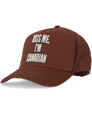 DSquared² Bestickte Baseballkappen - Braun