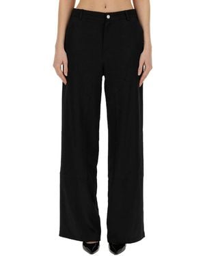 Moschino Wide Leg Trousers - Black