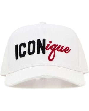 DSquared² White Gabardine Baseball Cap