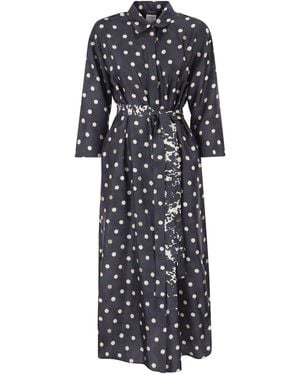Max Mara Smmleva Printed Silk Twill Dress - Black