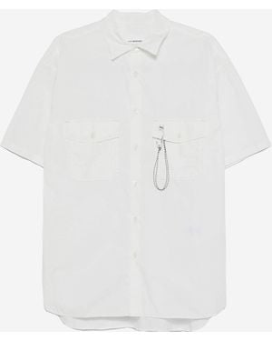 and wander En Wandel Katoenen Blend Shirt Met Snap Hook - Wit
