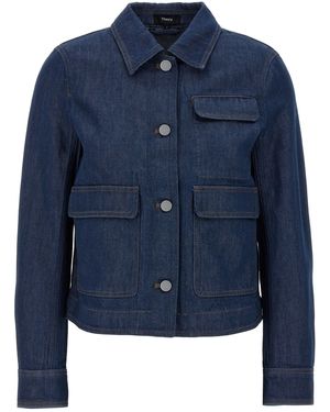 Theory Chaqueta de mezclilla teoría - Azul