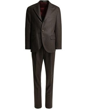 Brunello Cucinelli Formal Pinstripe Suit - Black