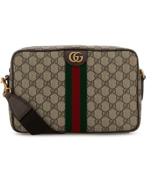 Gucci Canvas Crossbody Bag - Grey