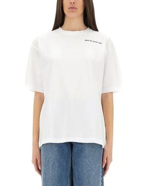 Aspesi Graphic Crew Neck T-Shirt - White