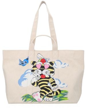 KENZO Cartoon Tote Bag Large - White