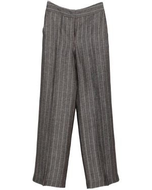 Via Masini 80 Pinstriped Pants - Gray