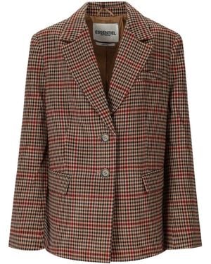 Essentiel Antwerp Irbara Single-Breasted Blazer - Brown