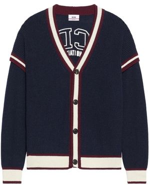 Gcds Geknöpfter Cardigan Mit Streifen - Blau