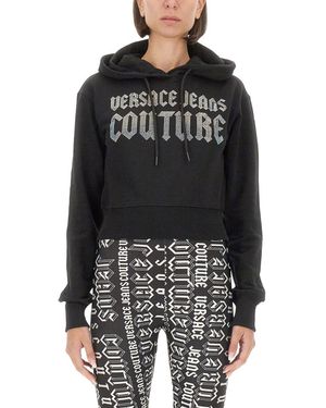Versace Jeans Couture Sweatshirt With Logo - Black