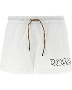 BOSS 'Mooneye' Badeanzug - Weiß