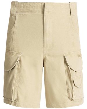 Balmain Cotton Cargo Bermuda Shorts - Natural