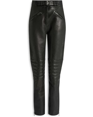 Balmain Lambskin Biker Pants - Black
