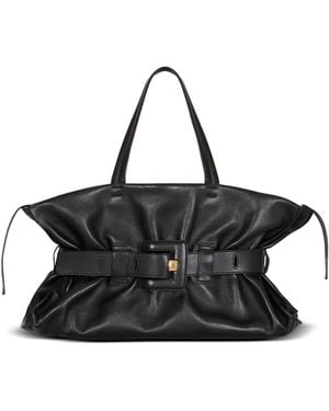 Balmain Borsa Anthem Con Zip Grande - Nero