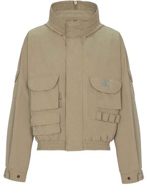 Balmain Stamp Cargo Jacket - Natural