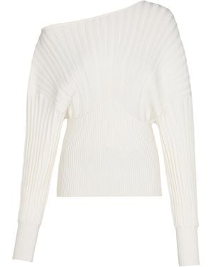 Balmain Pullover Mit Aufgerolltem Effekt - Weiß