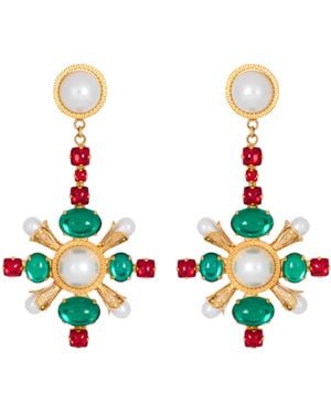 Balmain Baroque Pendant Earrings - White