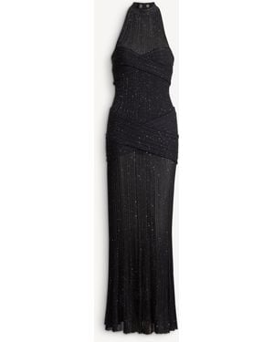 Balmain Long Fléchage Knit Dress - Black