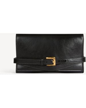 Balmain Brieftasche Shuffle Mit Kette Aus Kalbsleder - Schwarz
