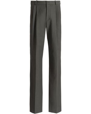 Balmain Cotton Twill Trousers - Grey