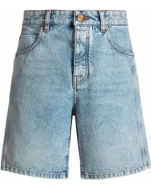Balmain Light Denim Bermuda Shorts - Blue