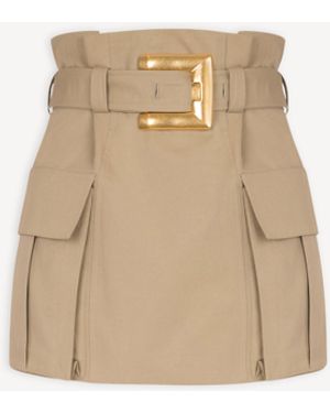 Balmain Short Skirts - Natural