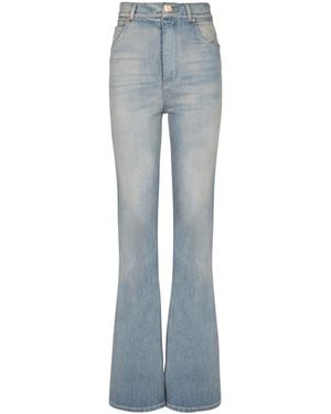 Balmain Flared-Fit Denim Jeans - Blue