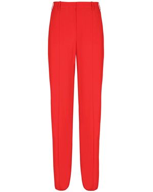Balmain Crepe Straight-Leg Tailored Pants