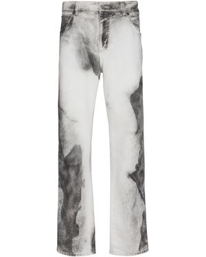Balmain Regular-Fit Denim Jeans With Moon Print - Gray