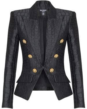 Balmain 6-Button Jacket - Blue