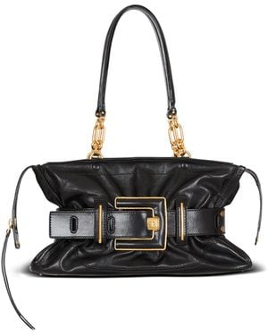 Balmain Calfskin Leather Anthem Bag - Black