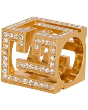 Balmain Bague Cube À Strass Pb 3D - Métallisé