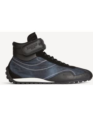Balmain Racing Mid-Top Trainers - Black