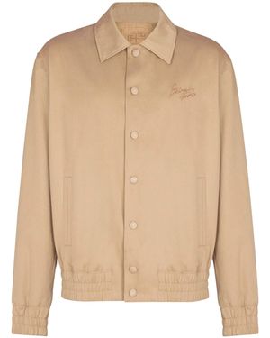 Balmain Cotton Canvas Bomber Jacket - Natural