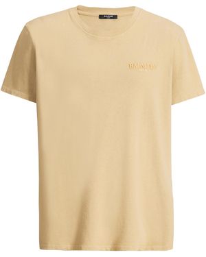 Balmain Embroidered Vintage T-Shirt - Natural