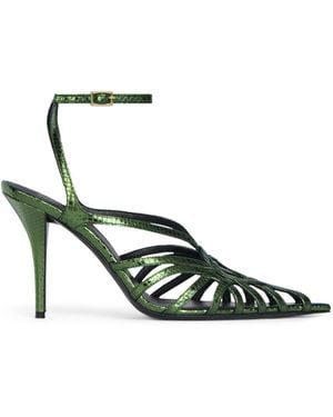 Balmain Sandalen Cage Aus Leder - Weiß