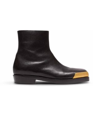 Balmain Square-Toe Boots - Black