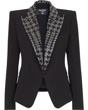 Balmain Embroidered 6-Buttons Jacket - Black