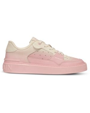Balmain B-Court Flip Leather Trainers - Pink