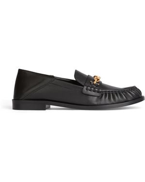 Balmain Sync Smooth Leather Loafers - Black
