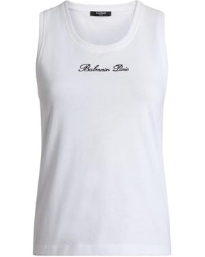 Balmain Paris Tank Top - White