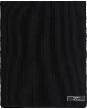 Balmain Paris Wool Scarf - Black
